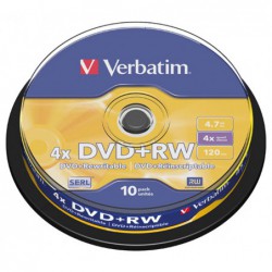 BOBINA 10 DVD RW  VERBATIM...